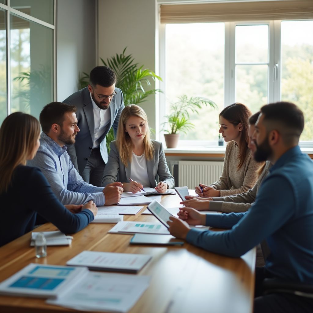 Team van Slim Budgetteren in kantoor